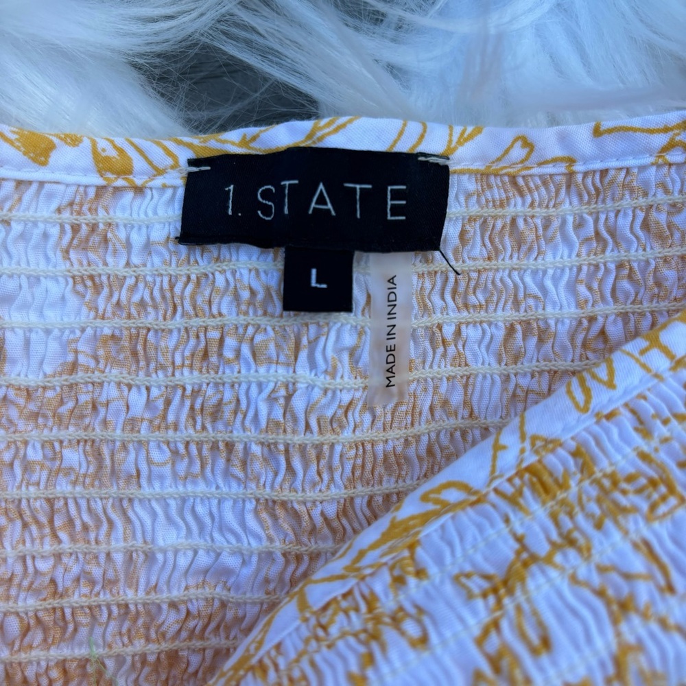 1. State Yellow Pattern Dress - Picture 2 of 3